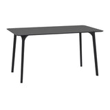 Table MAYLI carrée 140 cm plateau stratifié HPL pour l'intérieur et l'extérieur en noir